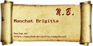 Maschat Brigitta névjegykártya